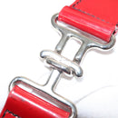 FENDI Tote Bag Enamel Red Silver Auth ti3342-19