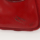 FENDI Tote Bag Enamel Red Silver Auth ti3342-5