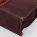 HERMES Fourre Tout MM Hand Bag Canvas Red Auth ti3346-9