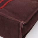 HERMES Fourre Tout MM Hand Bag Canvas Red Auth ti3346-15