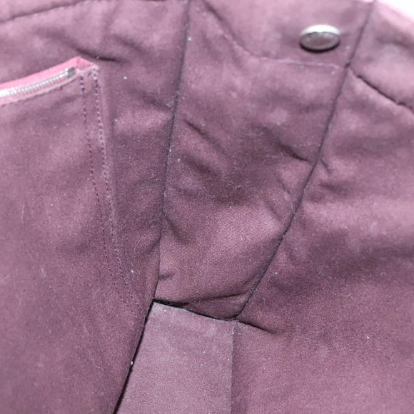 HERMES Fourre Tout MM Hand Bag Canvas Red Auth ti3346