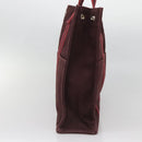 HERMES Fourre Tout MM Hand Bag Canvas Red Auth ti3346-4