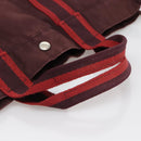 HERMES Fourre Tout MM Hand Bag Canvas Red Auth ti3346-7