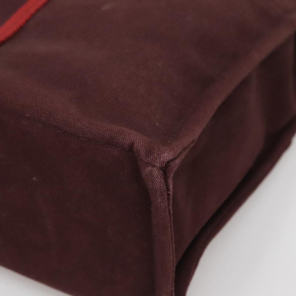 HERMES Fourre Tout MM Hand Bag Canvas Red Auth ti3347