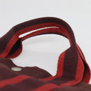 HERMES Fourre Tout MM Hand Bag Canvas Red Auth ti3347-14