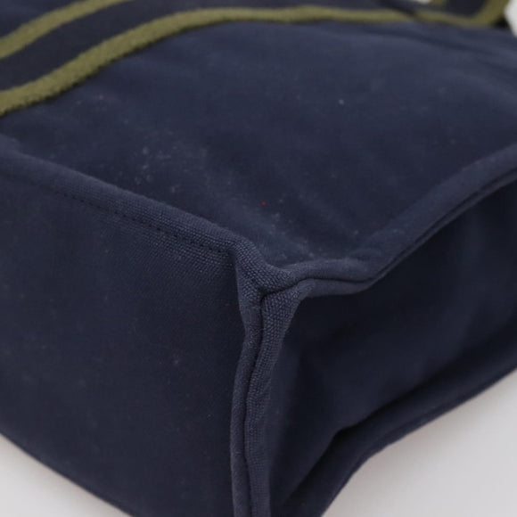 HERMES Fourre Tout MM Hand Bag Canvas Navy Auth ti3348