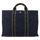 HERMES Fourre Tout MM Hand Bag Canvas Navy Auth ti3348-3