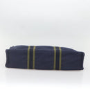 HERMES Fourre Tout MM Hand Bag Canvas Navy Auth ti3348-9