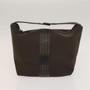 FENDI Pecan Hand Bag Nylon Canvas 2Set Black Brown Auth ti3350-10