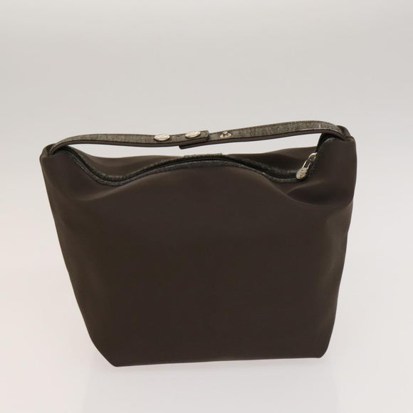 FENDI Pecan Hand Bag Nylon Canvas 2Set Black Brown Auth ti3350