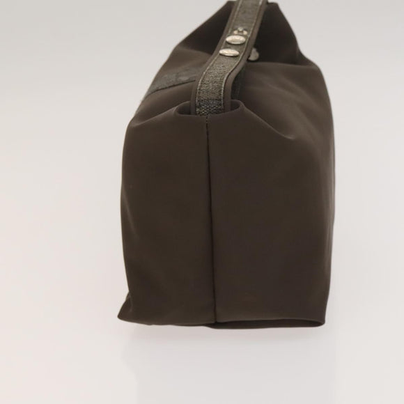 FENDI Pecan Hand Bag Nylon Canvas 2Set Black Brown Auth ti3350