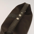 FENDI Pecan Hand Bag Nylon Canvas 2Set Black Brown Auth ti3350-13