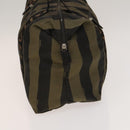 FENDI Pecan Hand Bag Nylon Canvas 2Set Black Brown Auth ti3350-4