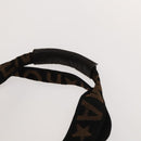 FENDI Pecan Hand Bag Nylon Canvas 2Set Black Brown Auth ti3350-6