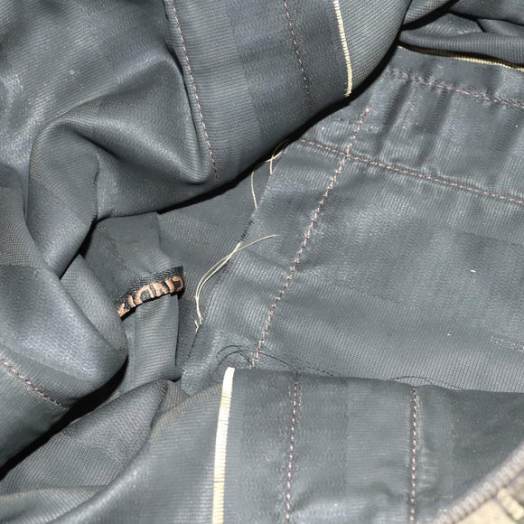 FENDI Pecan Hand Bag Nylon Canvas 2Set Black Brown Auth ti3350