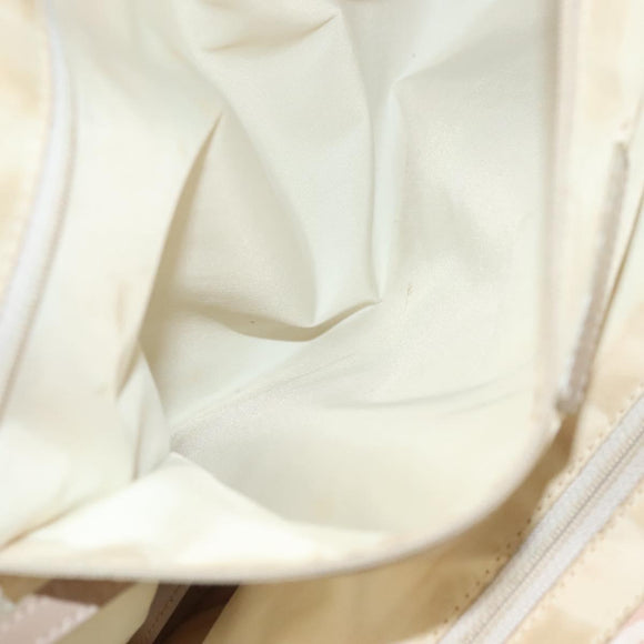 CHANEL New Travel Line Tote Bag Nylon Beige Gold CC Auth ti3356
