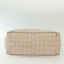 CHANEL New Travel Line Tote Bag Nylon Beige Gold CC Auth ti3357-6