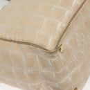 CHANEL New Travel Line Tote Bag Nylon Beige Gold CC Auth ti3357-15