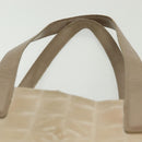 CHANEL New Travel Line Tote Bag Nylon Beige Gold CC Auth ti3357-9