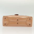 Christian Dior Maris Pearl Hand Bag Enamel Pink Auth ti3359-6