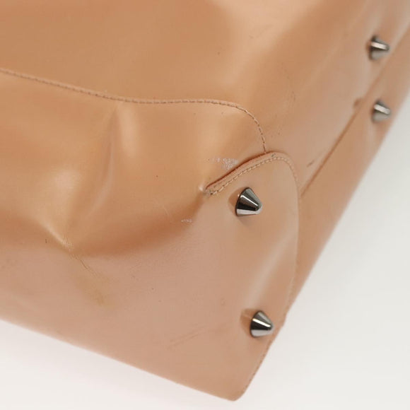 Christian Dior Maris Pearl Hand Bag Enamel Pink Auth ti3359