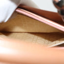 Christian Dior Maris Pearl Hand Bag Enamel Pink Auth ti3359-23