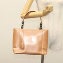 Christian Dior Maris Pearl Hand Bag Enamel Pink Auth ti3359-24