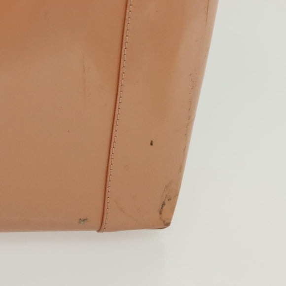 Christian Dior Maris Pearl Hand Bag Enamel Pink Auth ti3359