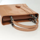 Christian Dior Maris Pearl Hand Bag Enamel Pink Auth ti3359-7