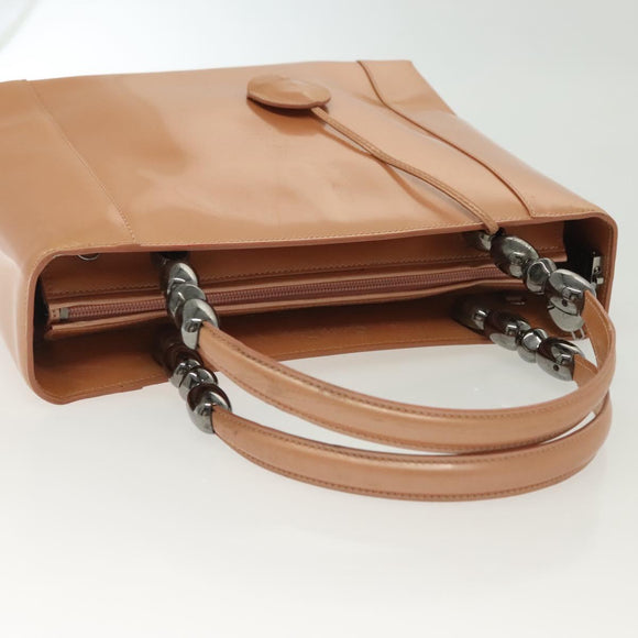 Christian Dior Maris Pearl Hand Bag Enamel Pink Auth ti3359