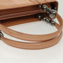 Christian Dior Maris Pearl Hand Bag Enamel Pink Auth ti3359-8