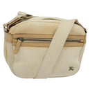 BURBERRY Blue Label Shoulder Bag Canvas Beige Gold Auth ti3360-1