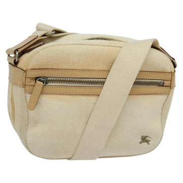 BURBERRY Blue Label Shoulder Bag Canvas Beige Gold Auth ti3360