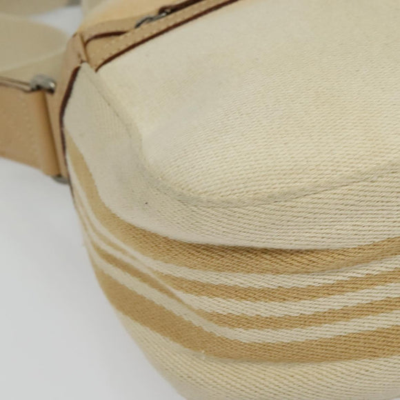 BURBERRY Blue Label Shoulder Bag Canvas Beige Gold Auth ti3360