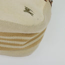 BURBERRY Blue Label Shoulder Bag Canvas Beige Gold Auth ti3360-9