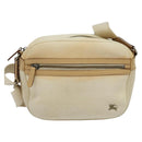 BURBERRY Blue Label Shoulder Bag Canvas Beige Gold Auth ti3360-13