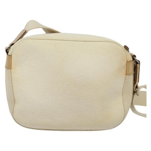 BURBERRY Blue Label Shoulder Bag Canvas Beige Gold Auth ti3360