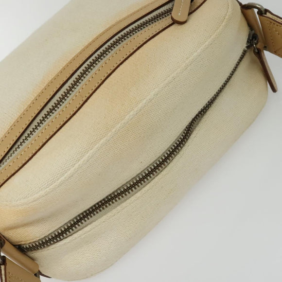 BURBERRY Blue Label Shoulder Bag Canvas Beige Gold Auth ti3360