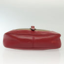 BURBERRY Blue Label Shoulder Bag Canvas Leather Beige Red Auth ti3362-7