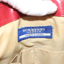 BURBERRY Blue Label Shoulder Bag Canvas Leather Beige Red Auth ti3362-19