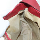 BURBERRY Blue Label Shoulder Bag Canvas Leather Beige Red Auth ti3362-21