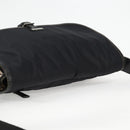 BURBERRY Nova Check Black label Shoulder Bag Nylon Beige Silver Auth ti3363-6