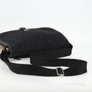 BURBERRY Nova Check Black label Shoulder Bag Nylon Beige Silver Auth ti3363-7