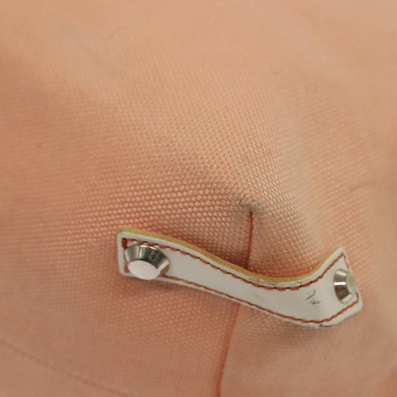 BURBERRY Blue Label Tote Bag Canvas Pink Silver Auth ti3364