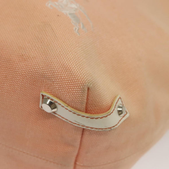 BURBERRY Blue Label Tote Bag Canvas Pink Silver Auth ti3364