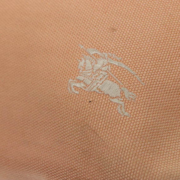 BURBERRY Blue Label Tote Bag Canvas Pink Silver Auth ti3364