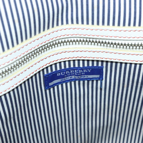 BURBERRY Blue Label Tote Bag Canvas Pink Silver Auth ti3364