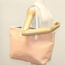 BURBERRY Blue Label Tote Bag Canvas Pink Silver Auth ti3364-21