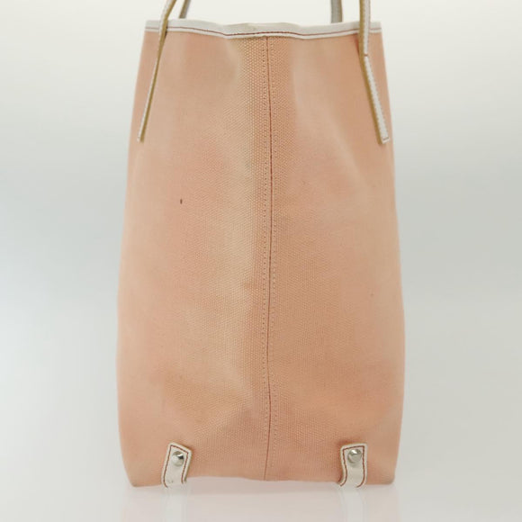 BURBERRY Blue Label Tote Bag Canvas Pink Silver Auth ti3364