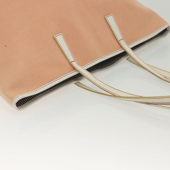 BURBERRY Blue Label Tote Bag Canvas Pink Silver Auth ti3364